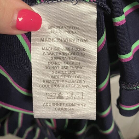 FootJoy Shirt Mens Extra Large Performance Polo Golf Purple Navy Green XL - Picture 7 of 9